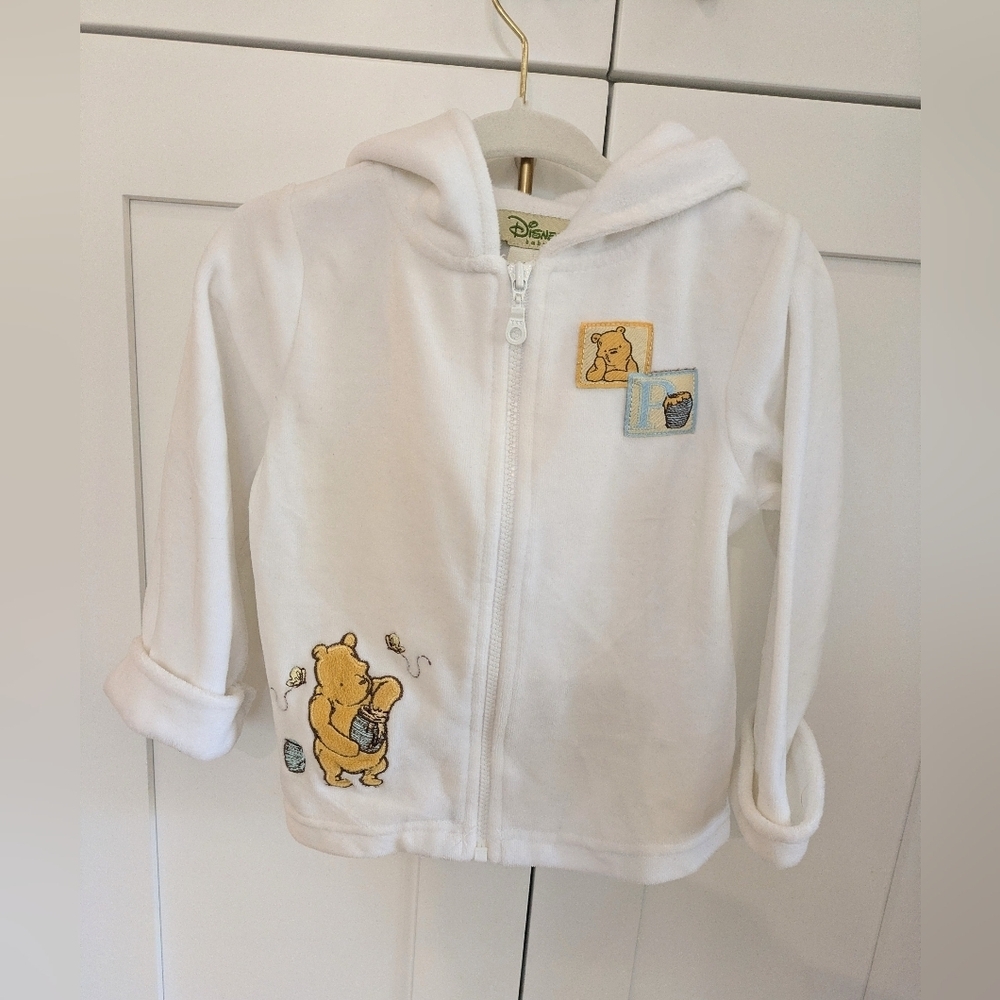 Disney White Hoodie with Classic Winnie the Pooh Patches